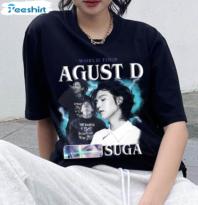 Agust D World Tour Shirt, Agustd Concert Min Yoongi Long Sleeve Tee Tops