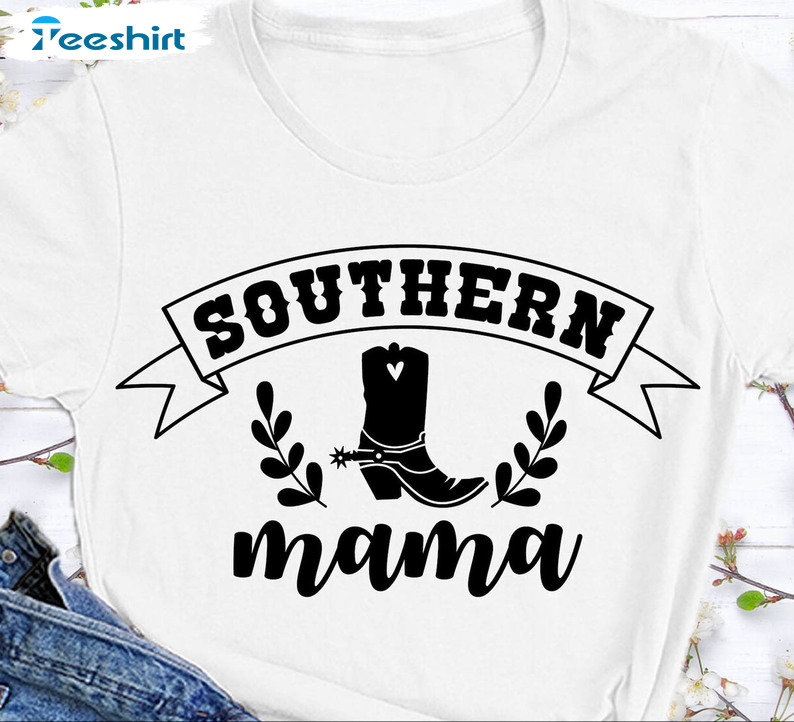 Southern Mama Cute Shirt, Country Mom Unisex Hoodie Long Sleeve