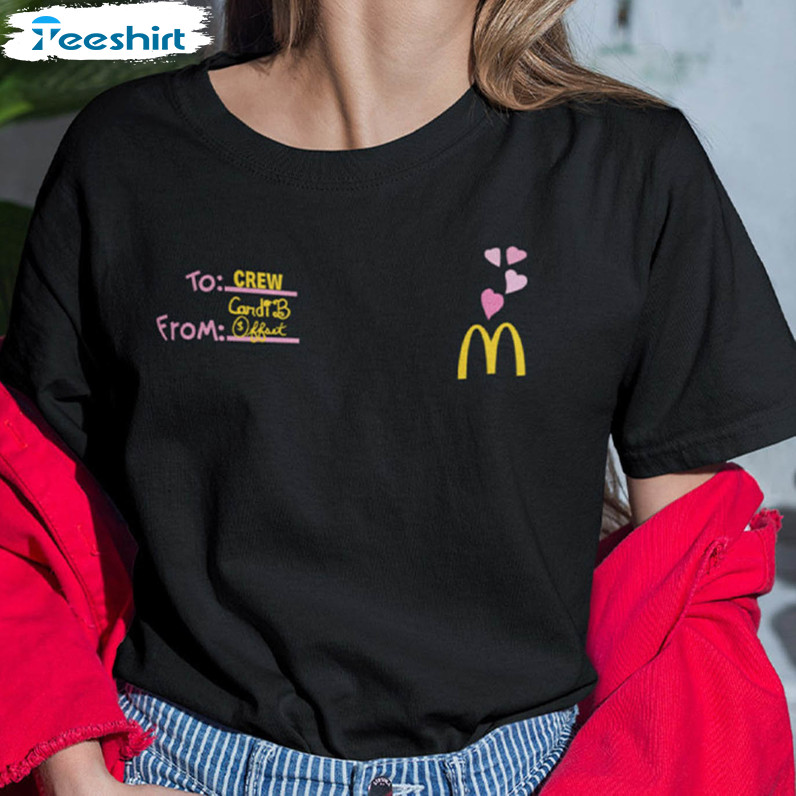 Cardi B And Offset Mcdonalds Shirt , Hip Hop Unisex Hoodie Crewneck