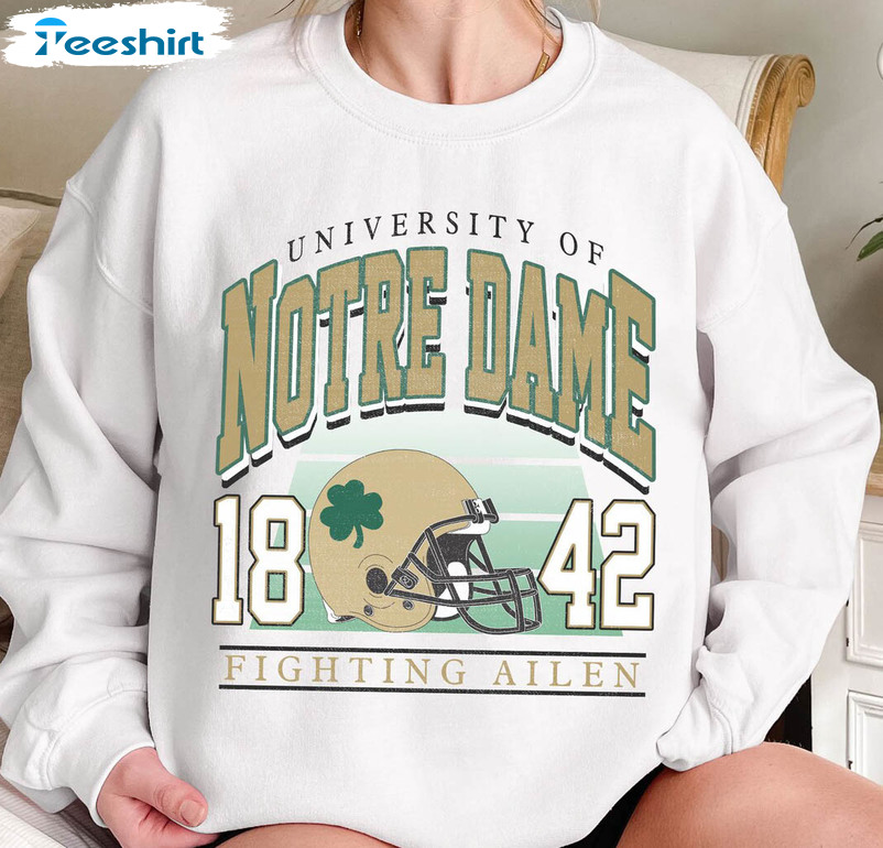 Retro Notre Dame Fighting Irish Shirt, Notre Dame Unisex T-shirt Short Sleeve