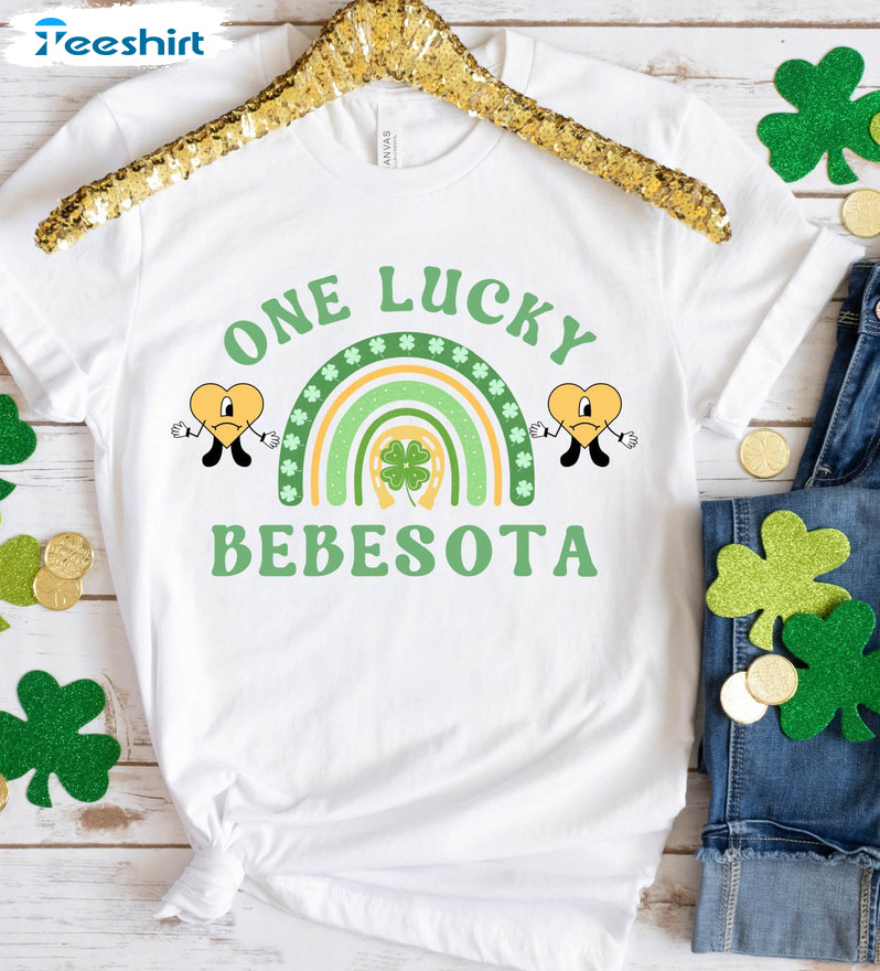 One Lucky Bebesota Shirt , St Patricks Day Bad Bunny Unisex Hoodie Crewneck