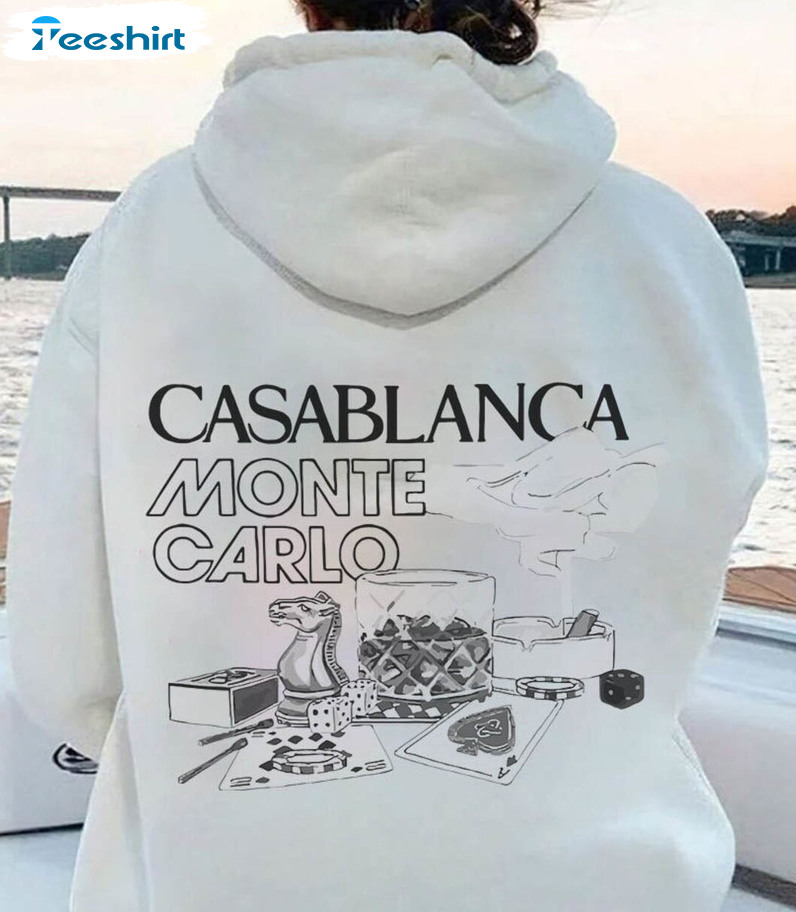 Casablanca Monte Carlo Shirt, Trendy Unisex Hoodie Crewneck