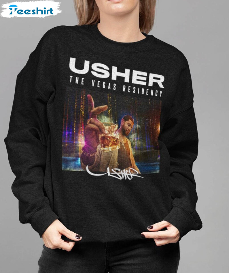 Usher My Way The Vegas Residency Trendy Shirt, Vintage 2023 Music Tour Crewneck Unisex Hoodie