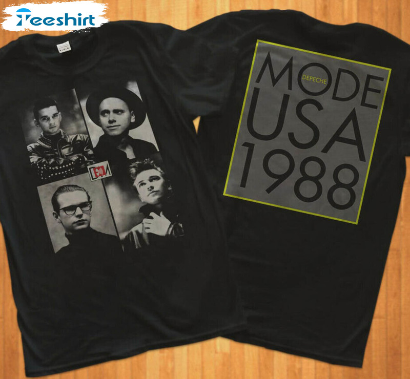 Depeche Mode Shirt, Depeche Mode Usa Tour 1988 Concert Crewneck Unisex T-shirt