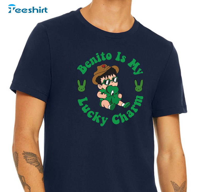 Benito Is My Lucky Charm Cute Shirt, St Patricks Day Crewneck Unisex T-shirt