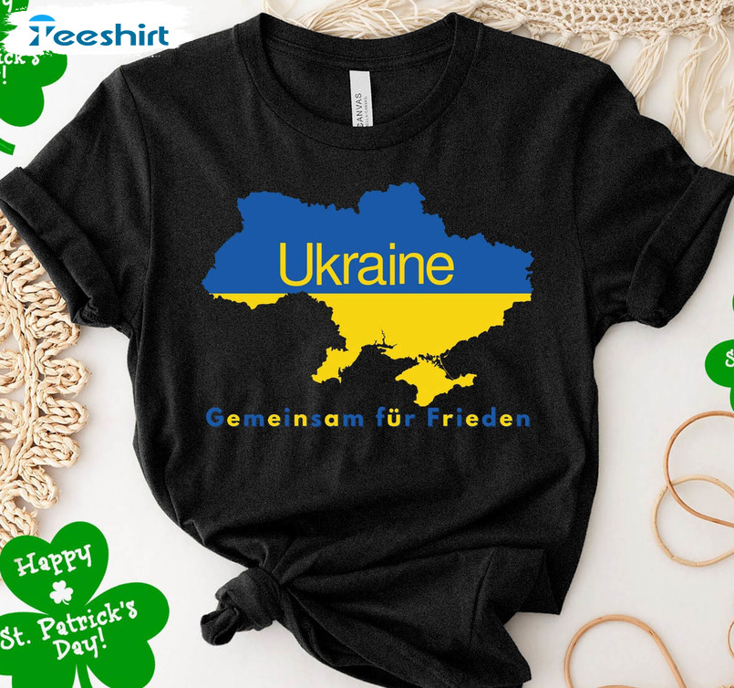 Gemainsam For Frieden Shirt, Support Ukraine Unisex T-shirt Long Sleeve