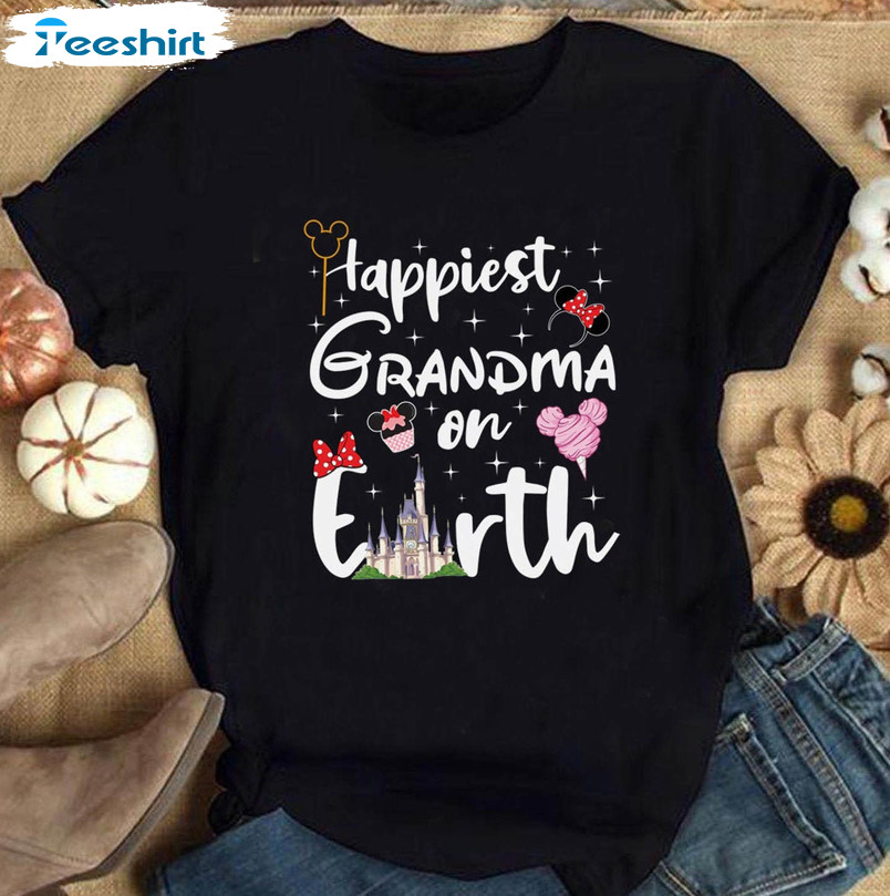 Happiest Grandma On Earth Disney Shirt, Mothers Day Unisex T-shirt Short Sleeve