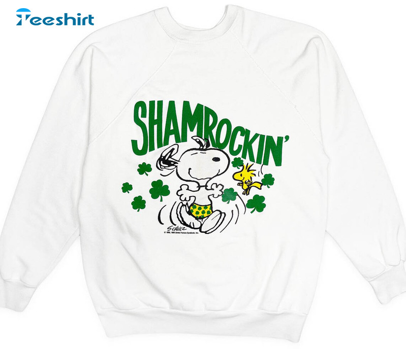 Vintage Snoopy Cute Shirt, Peanuts Irish Unisex Hoodie Short Sleeve