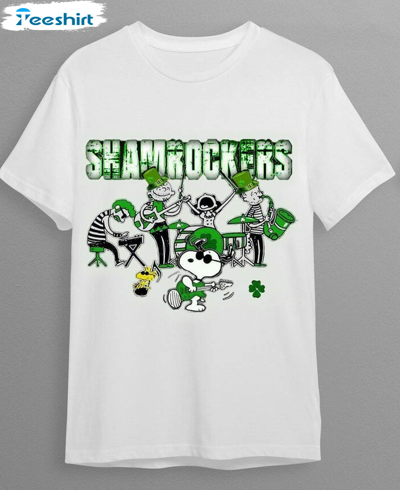 Shamrock Funny St Patricks Day Shirt, Snoopy Cute Unisex Hoodie Long Sleeve