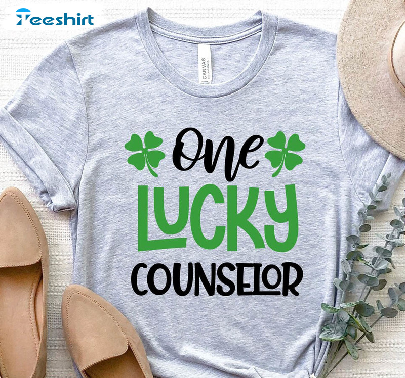 One Lucky Counselor Shirt, St Patricks Day Unisex Hoodie Tee Tops