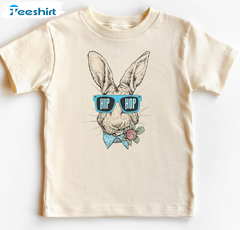 Hip Hop Bunny Shirt, Easter Cute Unisex T-shirt Crewneck