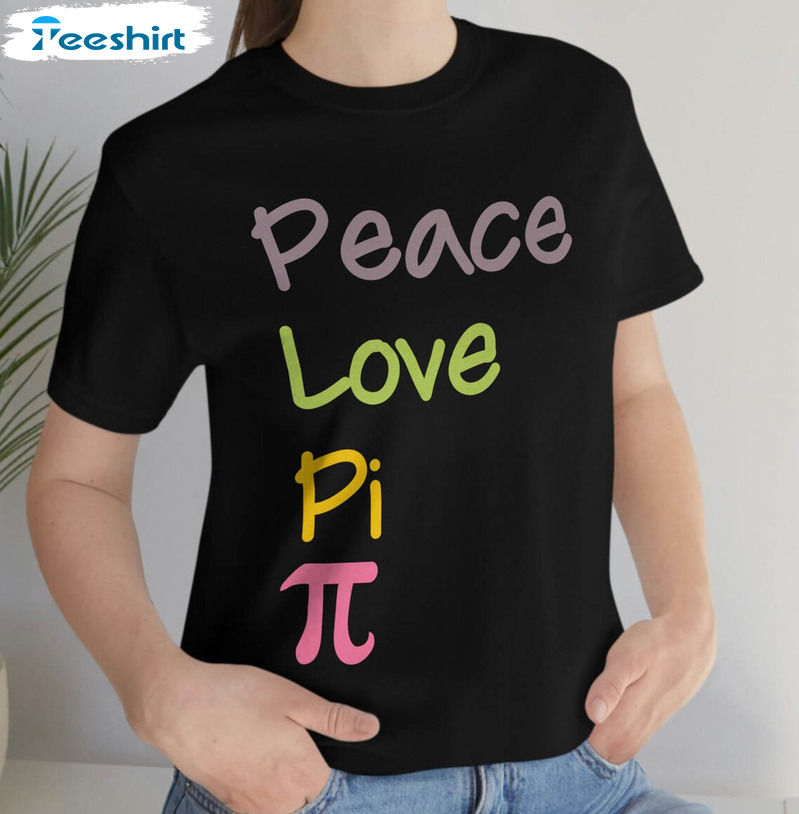 Peace Love Pi Vintage Shirt, Pie Pi Day Pi Symbol Unisex Hoodie Long Sleeve