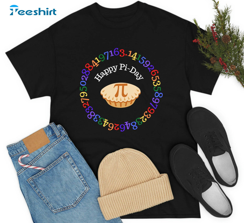 Happy Pi Day Cute Shirt, Math Teacher Unisex T-shirt Short Sleeve