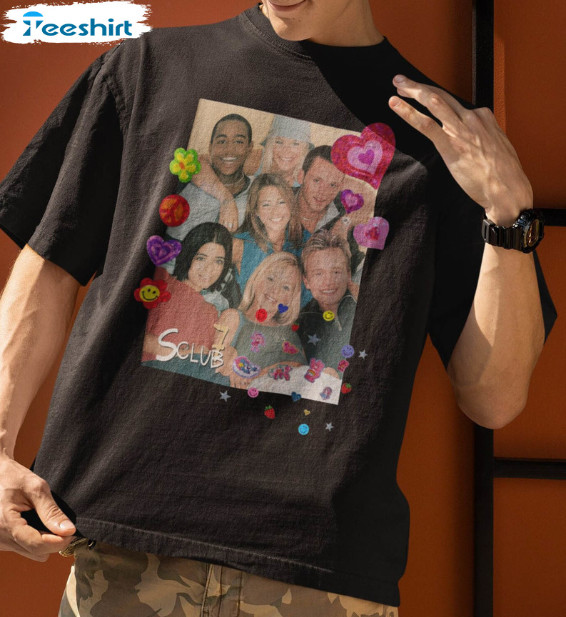 Retro S Club 7 Shirt, Pop Music Uk Tour Long Sleeve Unisex T-shirt