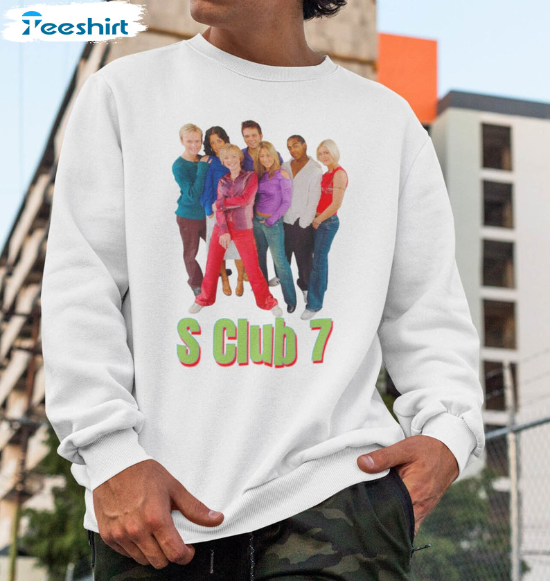 Vintage S Club 7 Shirt, 2023 Uk Tour Unisex Hoodie Long Sleeve