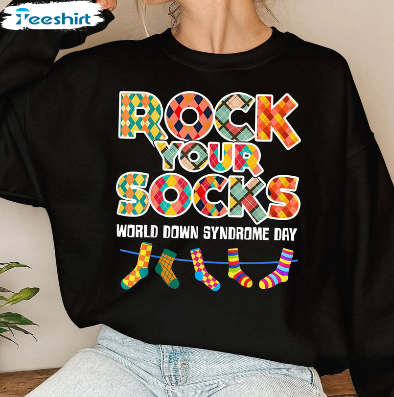 Rock Your Socks Awareness Vintage Shirt, World Down Syndrome Day Unisex T-shirt Long Sleeve