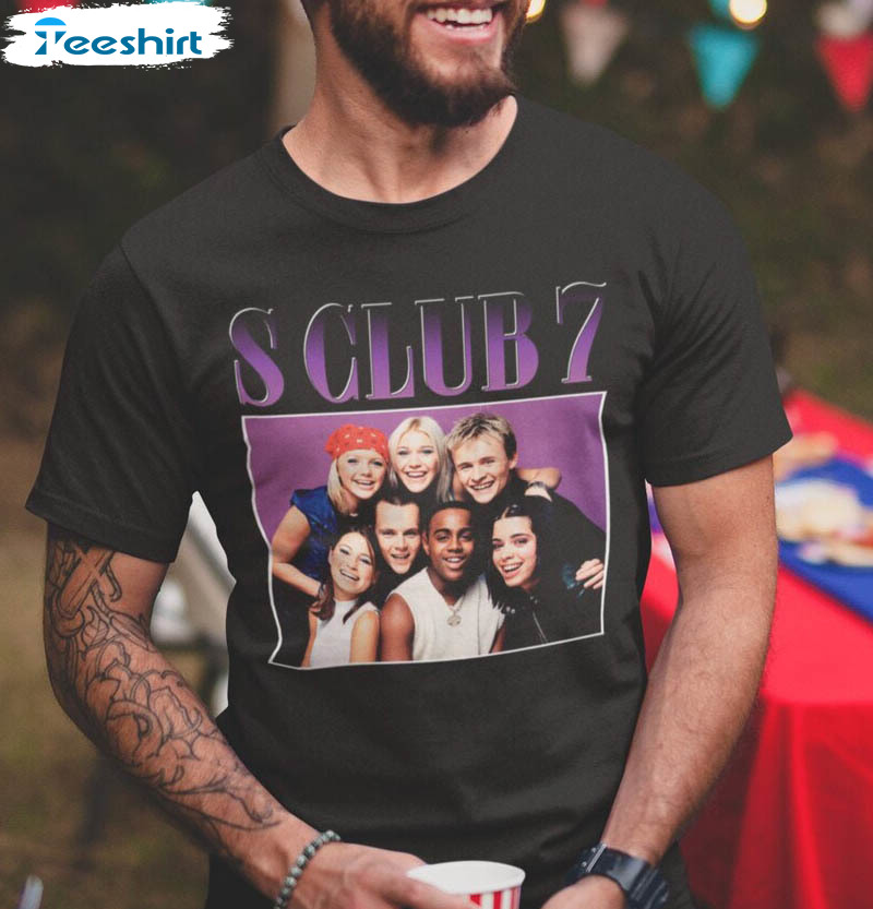 S Club 7 Vintage Shirt, Famous Long Sleeve Unisex Hoodie