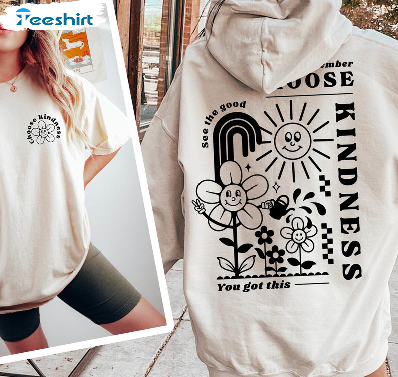 Choose Kindness Vintage Shirt, Kindness Long Sleeve Unisex Hoodie