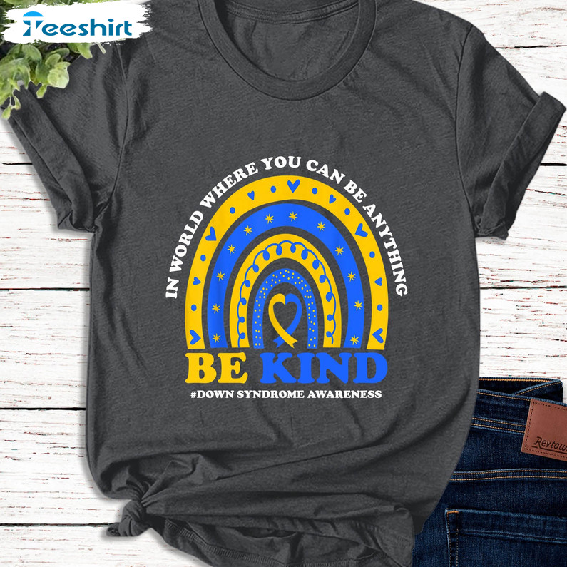 Down Awareness Shirt, Down Syndrome Awareness Vintage Tee Tops Long Sleeve