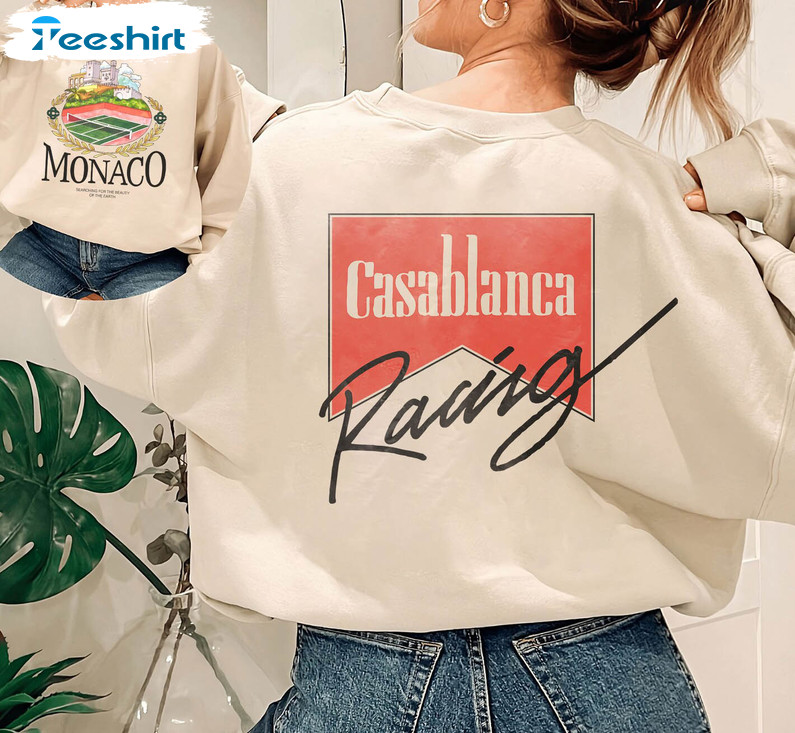 Casablanca Racing Monaco Tennis Country Club Shirt, Monte Carlo Unisex T-shirt Long Sleeve