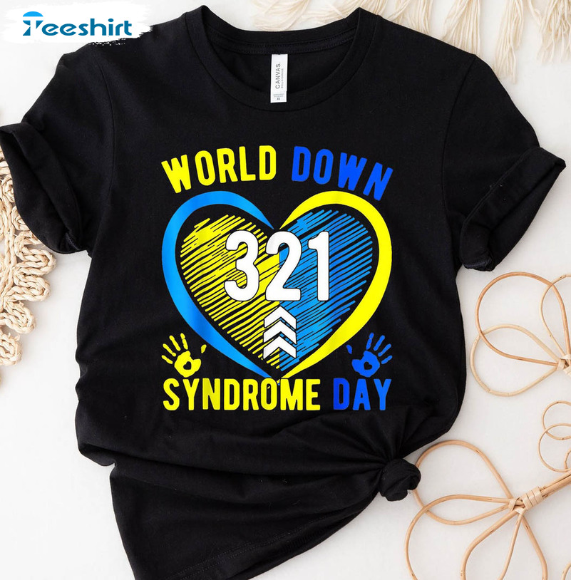 World Down Syndrome Awareness Day Shirt, Trendy Down Syndrome Short Sleeve Tee Tops