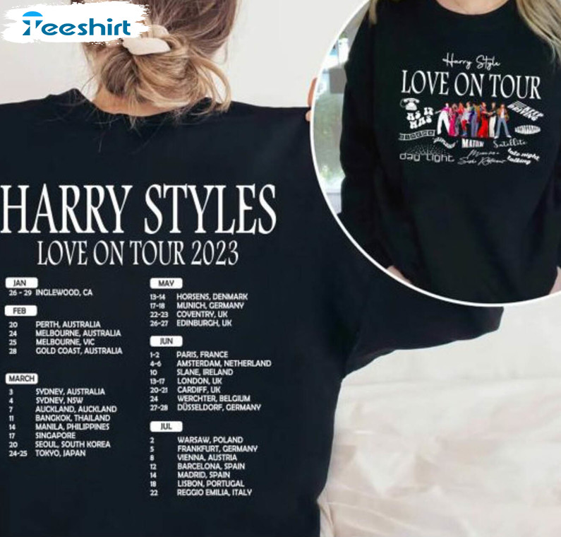 Harry Tour 2023 Shirt, Love On Tour 2023 Unisex Hoodie Long Sleeve