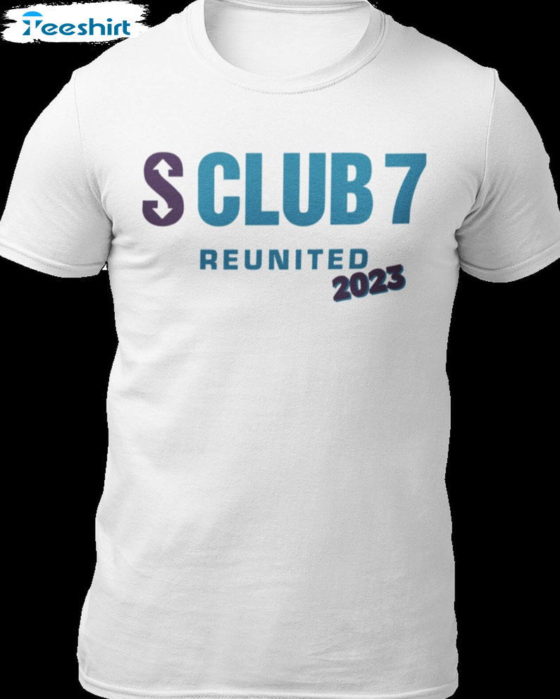 S Club 7 Reunited Tour Shirt, 2023 Uk Concert Sweatshirt Unisex Hoodie