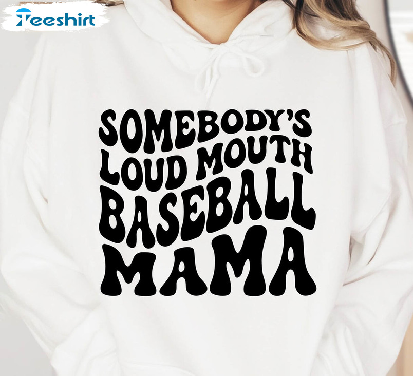 Baseball Mom Trendy Shirt, Somebody's Loud Mouth Baseball Mama Vintage Long Sleeve Unisex T-shirt
