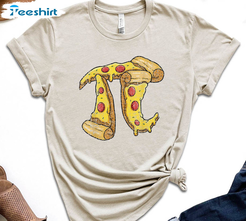 Pi Pizza Math Teacher Shirt, Pi Symbol Unisex T-shirt Long Sleeve