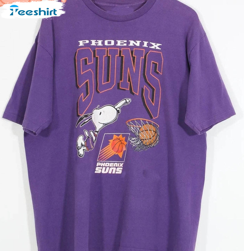 Vintage Style Nba Phoenix Suns Snoopy Shirt, Basketball Trendy Short Sleeve Long Sleeve