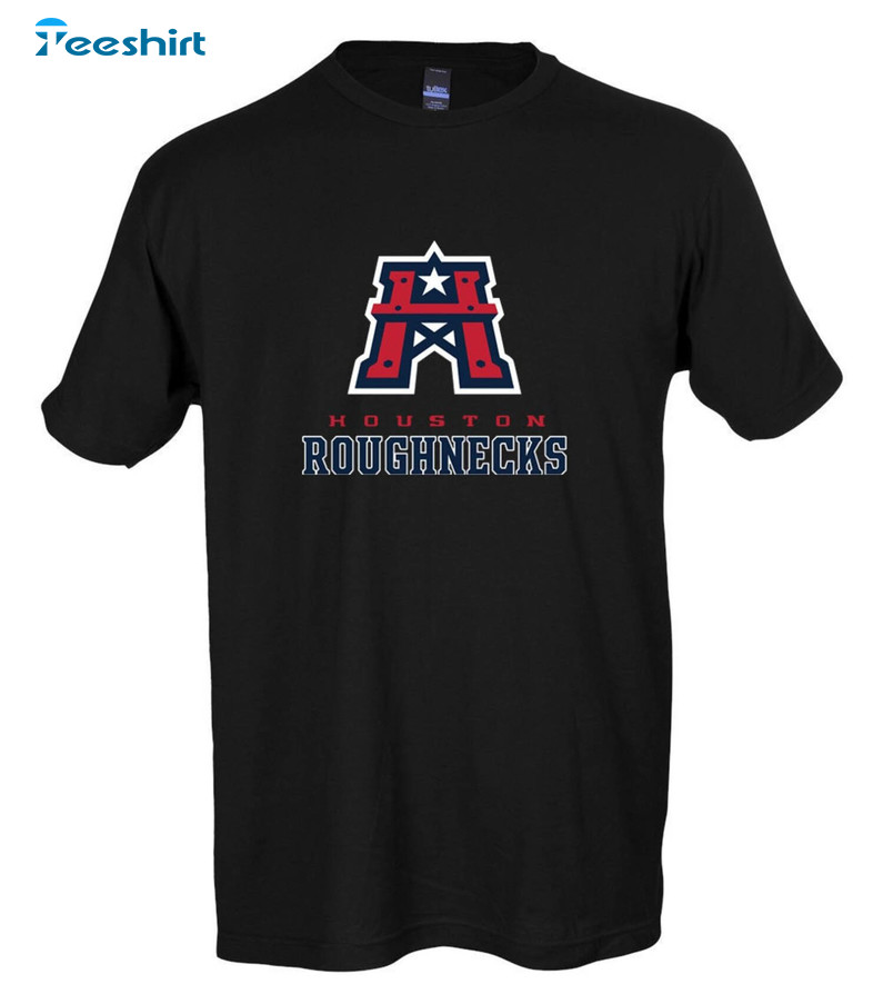 Houston Roughnecks Trendy Shirt, New Xfl Team Logo Long Sleeve Unisex Hoodie