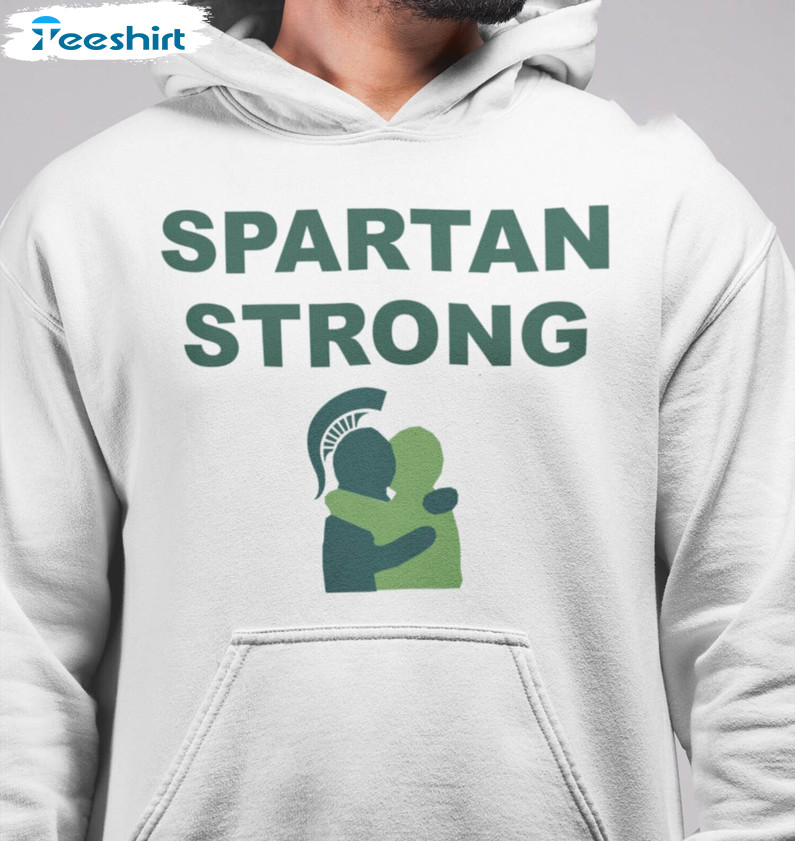 Spartan Strong Trendy Shirt, Basketball Michigan State University Tee Tops Short Sleeve
