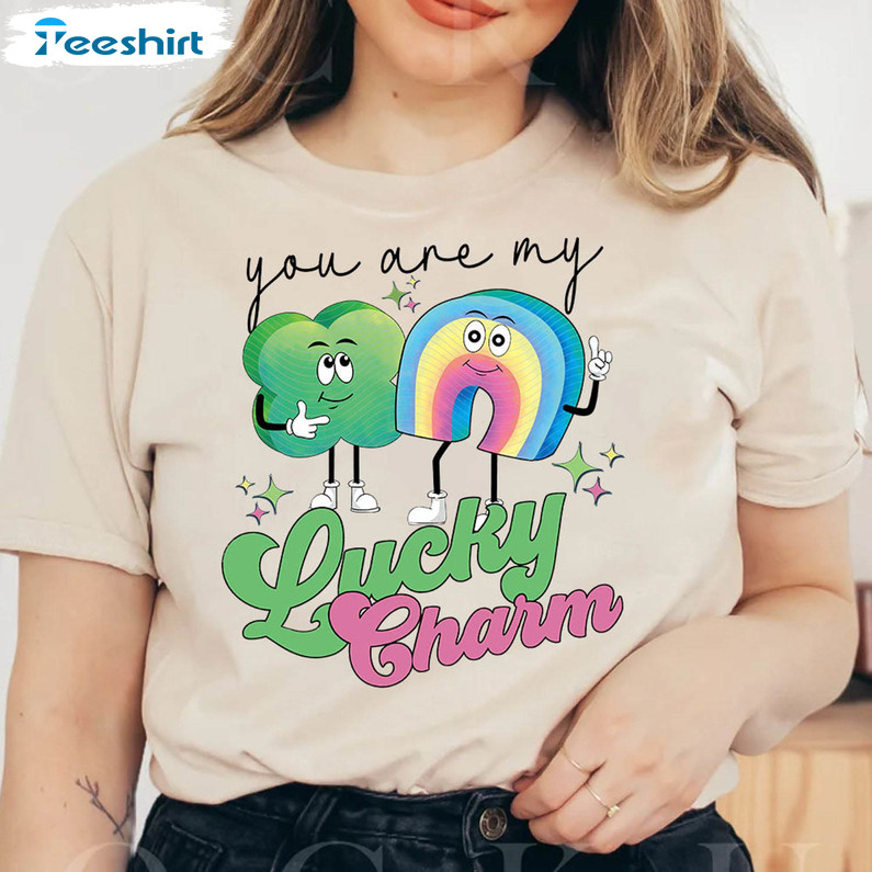 You Are My Lucky Charm Shirt , Retro Patrick Day Lucky Unisex T-shirt Short Sleeve
