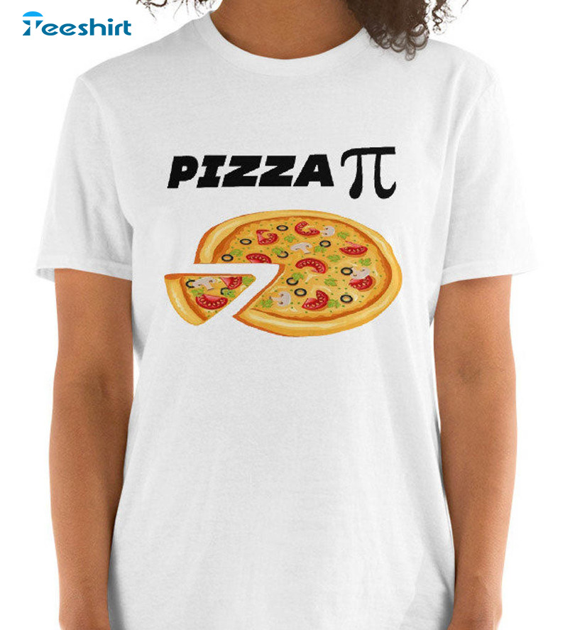 Funny Pi Day Shirt, Funny Pizza Pi Crewneck Unisex T-shirt