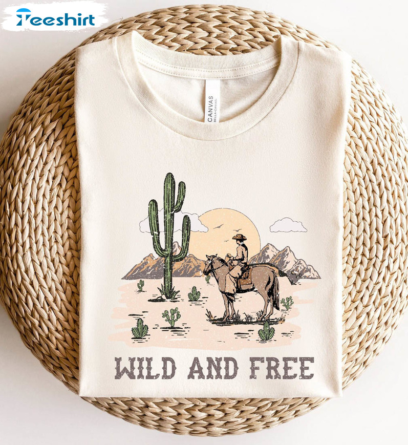 Wild And Free Shirt, Camping Cute Tee Tops Sweatshirt Short Sleeve