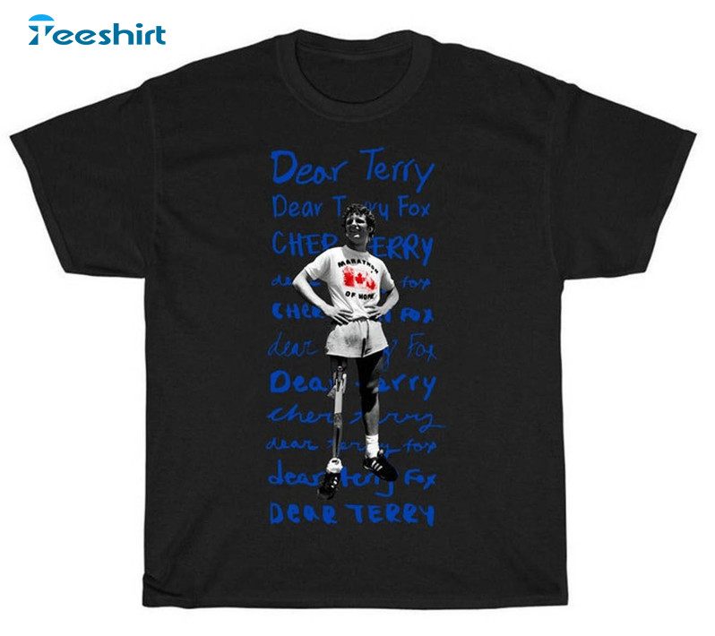 Ryan Reynolds Terry Fox Vintage Shirt, Dear Terry Short Sleeve Tee Tops