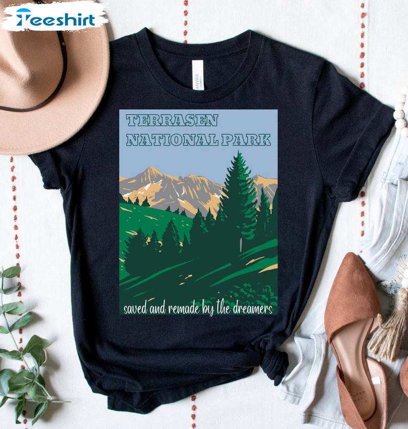 Terrasen National Park Trendy Shirt, Throne Of Glass Unisex Hoodie Short Sleeve