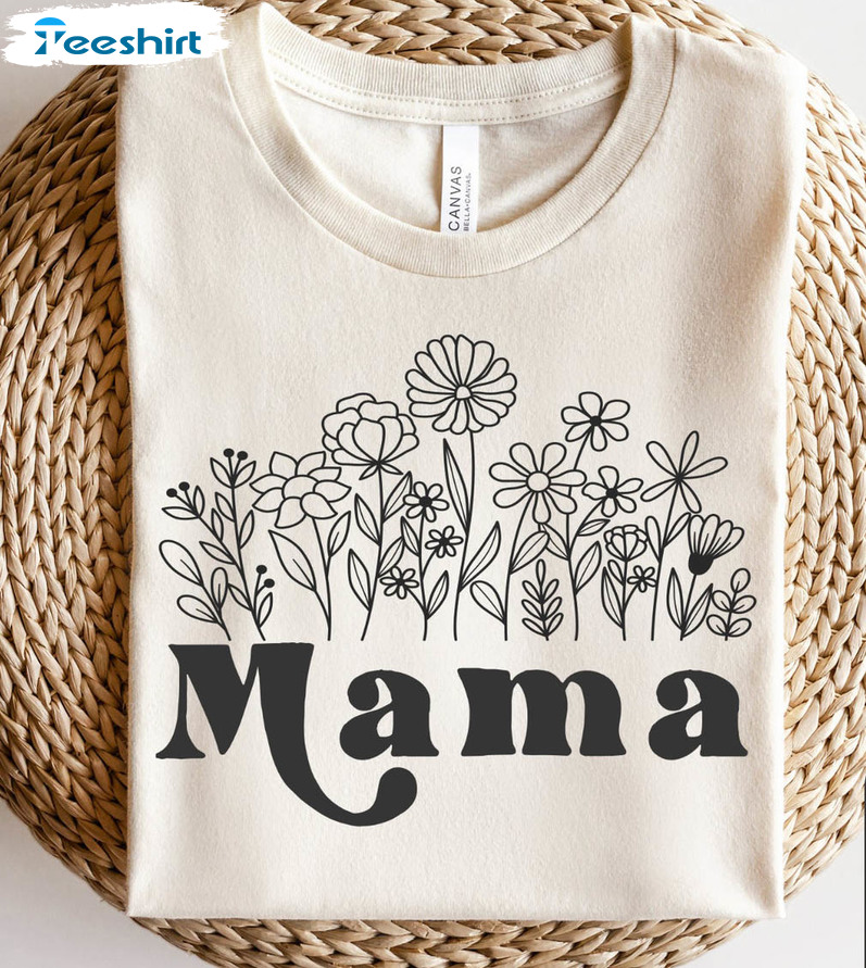 Mama Wildflowers Vintage Shirt, Mothers Day Sweatshirt Unisex Hoodie