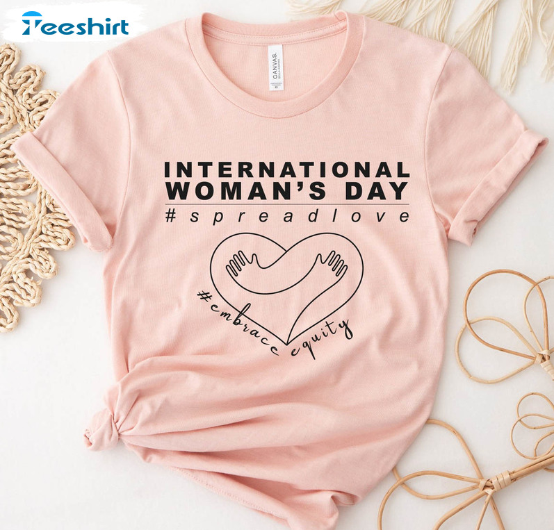 Nternational Womens Day Shirt, Trendy 8 March 2023 Short Sleeve Tee Tops