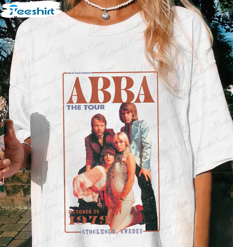 Abba The Tour Trendy Shirt, Dancing Queen Vintage Long Sleeve Unisex T-shirt
