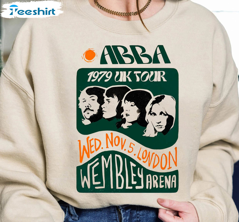 Abba Tour Sweatshirt, Vintage Abba 1979 Tour Unisex T-shirt Short Sleeve