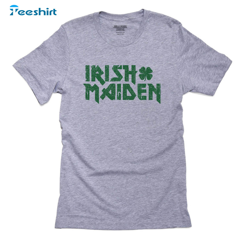 Irish Maiden Great St Patricks Day Shirt, Trendy Long Sleeve Unisex T-shirt