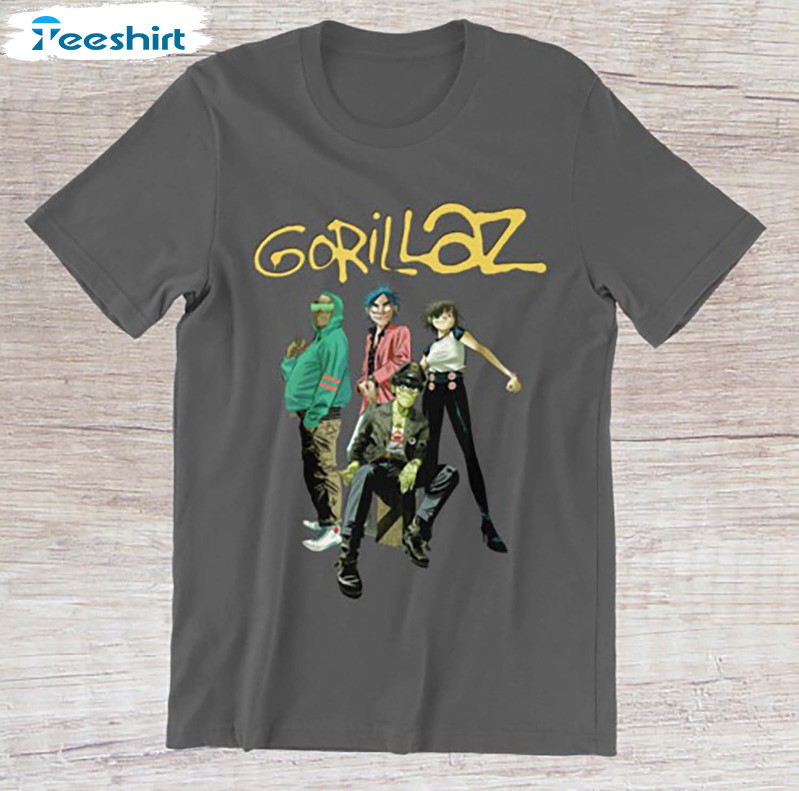 Gorillaz Rock Hip Hop Shirt, Trendy Unisex T-shirt Short Sleeve