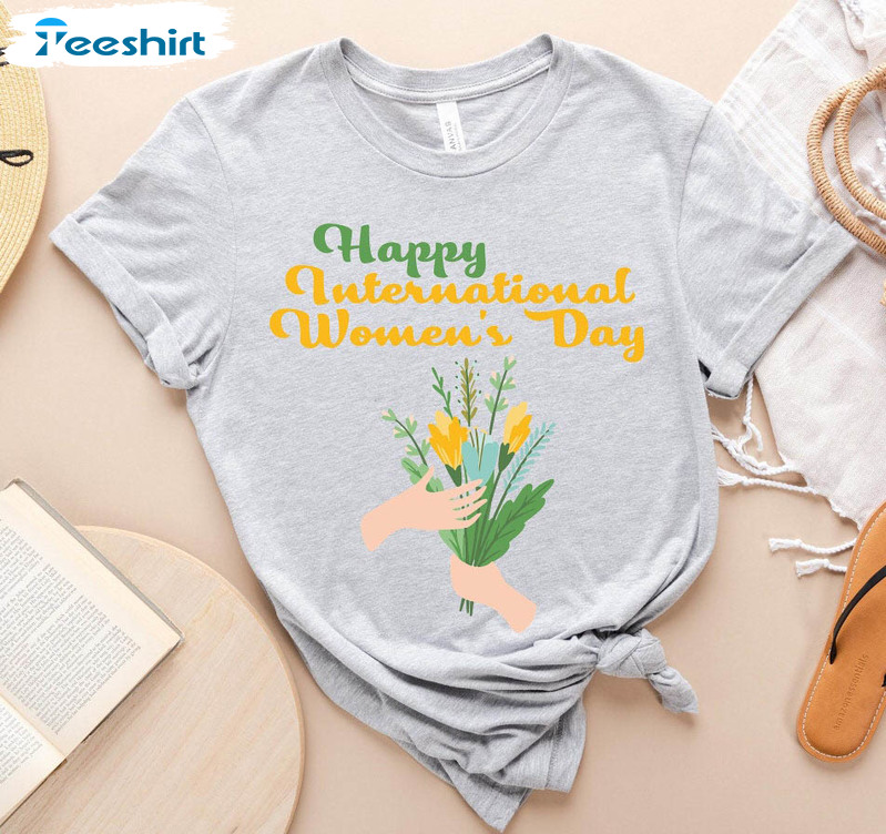 March 8th Shirt, Happy International Women's Day Short Sleeve Unisex Hoodie