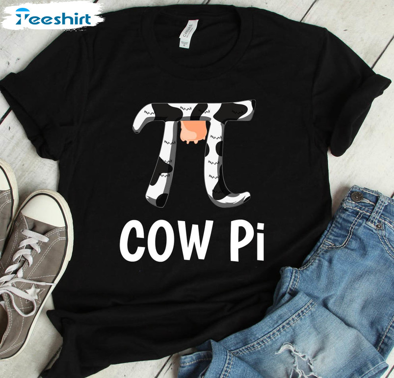 Cow Pi Day Shirt, Math Teacher Unisex T-shirt Tee Tops