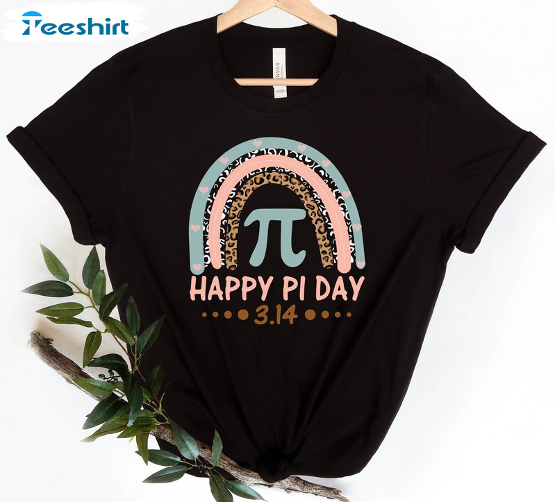 Happy Pi Day Rainbow Shirt, Trendy Math Lovers Crewneck Unisex Hoodie