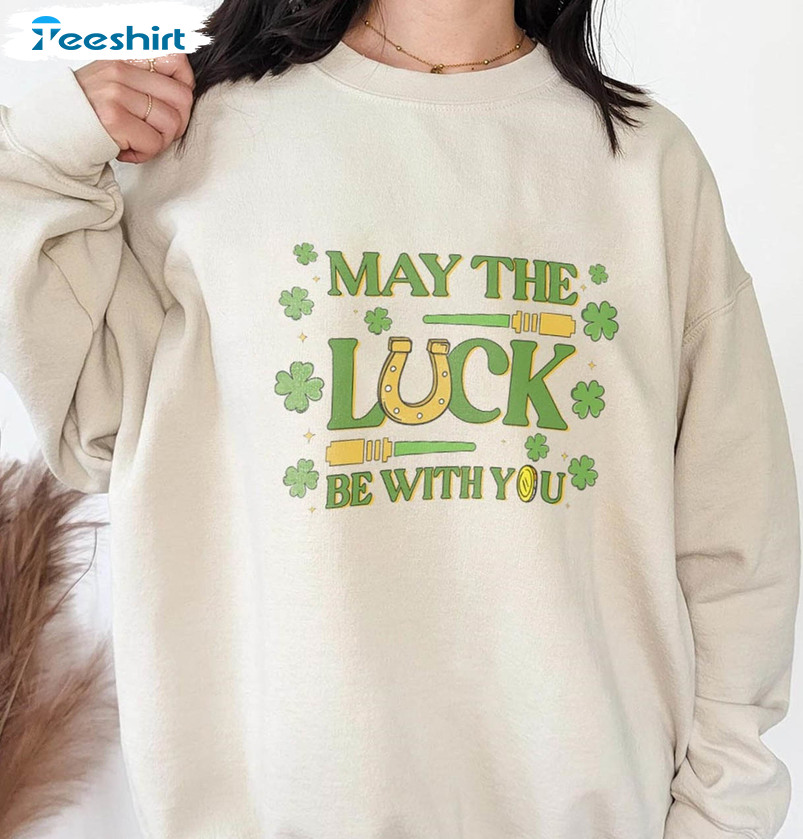 May The Luck Be With You Vintage Shirt, Star Wars St Patricks Day Long Sleeve Unisex T-shirt