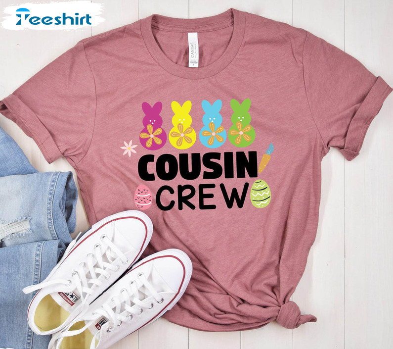 Cousin Crew Shirt, Bunny Cousin Matching Easter Unisex T-shirt Short Sleeve