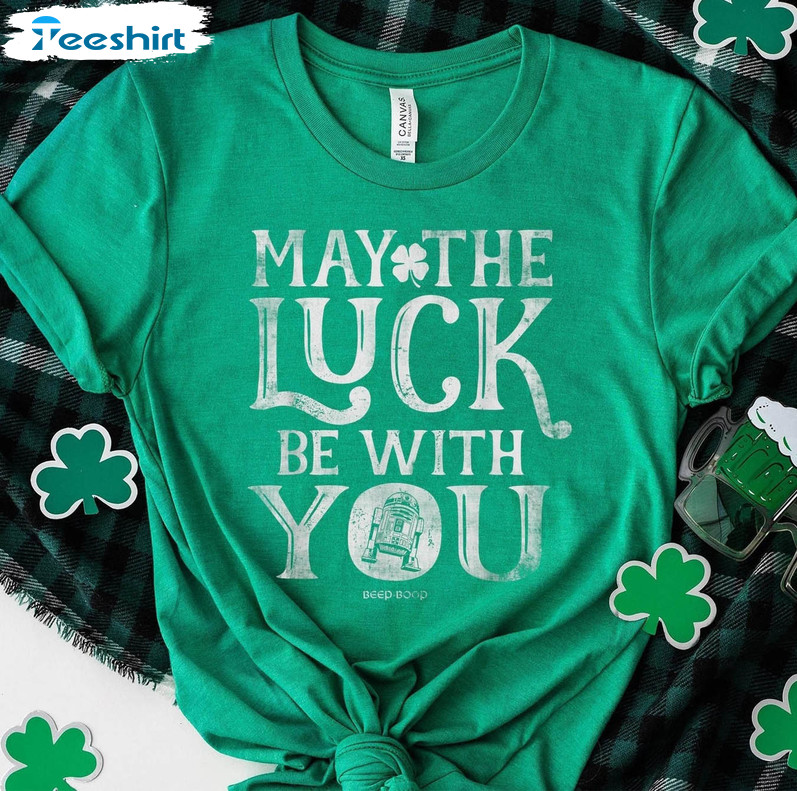 Star Wars May The Luck Be With You Shirt, Trendy St Patricks Day Unisex Hoodie Long Sleeve