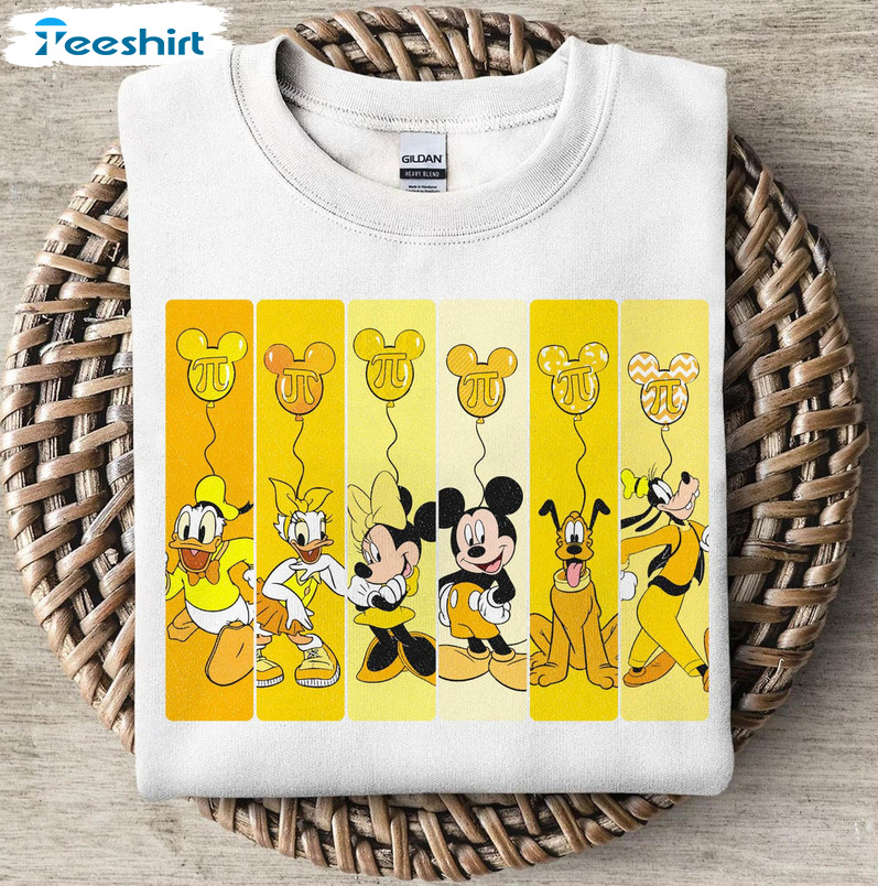 Mickey And Friends Pi Day Shirt, Disney Tee Tops Unisex T-shirt